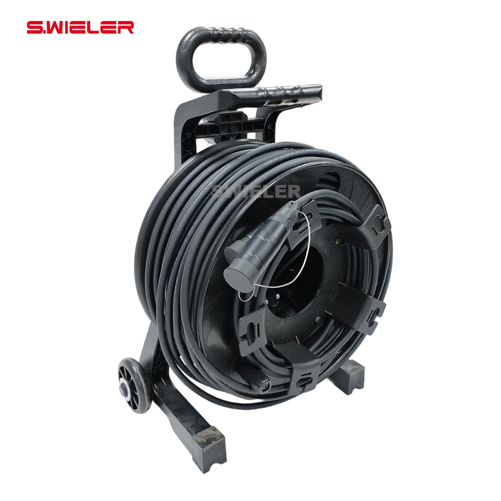 

Ethernet Snake Cable with Luggage Handle Stage Cat 6 Shield Ethercon Cat6 Snake Cable 100 Mtrs with Rj45 Connector Protect Caps