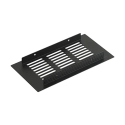 1pc Liga de Alumínio Preto Retangular Air Vent Ventilação Grelha Capa Para Gabinete/Armário/Armário Melhoria Home Acessório