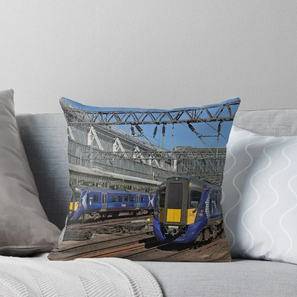 Scotrail Class 380 trains at Glasgow Central Station Throw Pillow Sofa Covers For Living Room Christmas Pillow Cases pillow