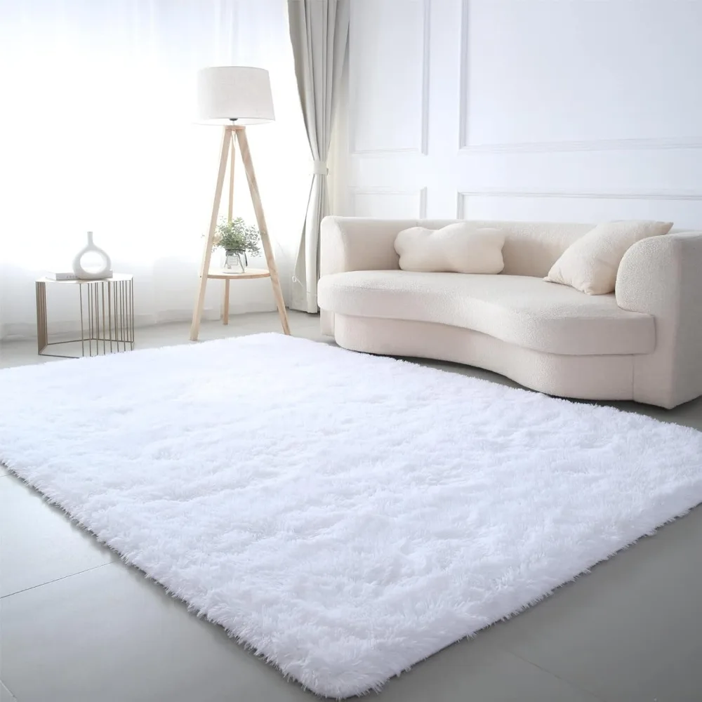 

Area Rug (5x7 Feet) for Indoor, Kids Bedroom Living Room, Non-Skid Modern Nursery Faux Fur Fluffy Plush Rugs, Carpet