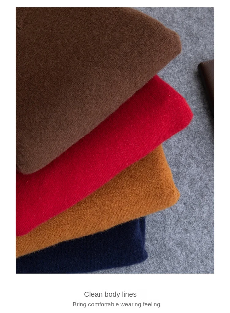 100% reiner Merinowollpullover für Herren, V-Ausschnitt, Strickpullover, große Größen, Kaschmir, Herbst/Winter, neuer Langarmpullover, hochwertige Oberteile – Detail 19