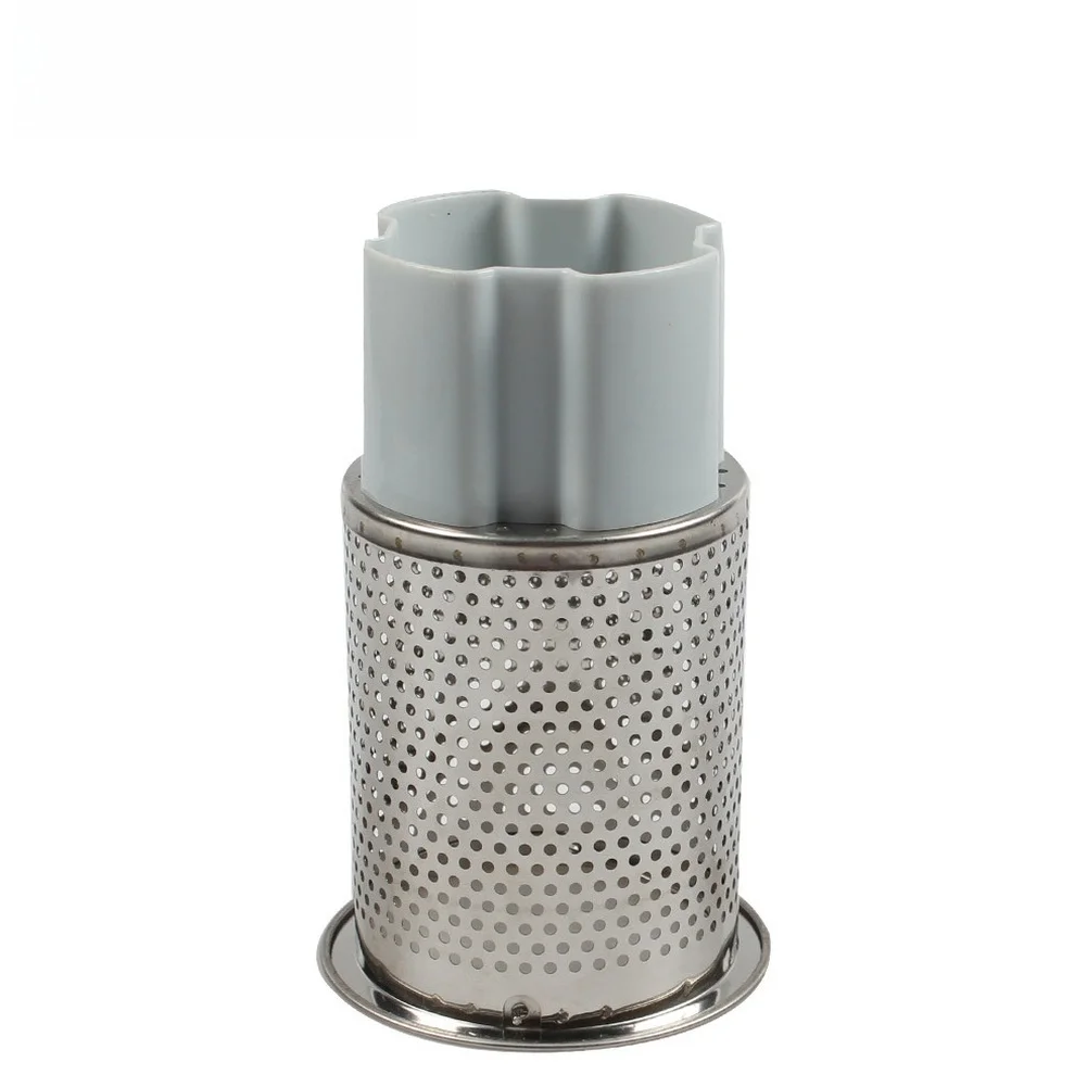Sink Strainer Basket Stainless Steel 126mm Tall 77.5mm Edge Diameter 2mm Drain Holes for Standard Kitchen Sinks