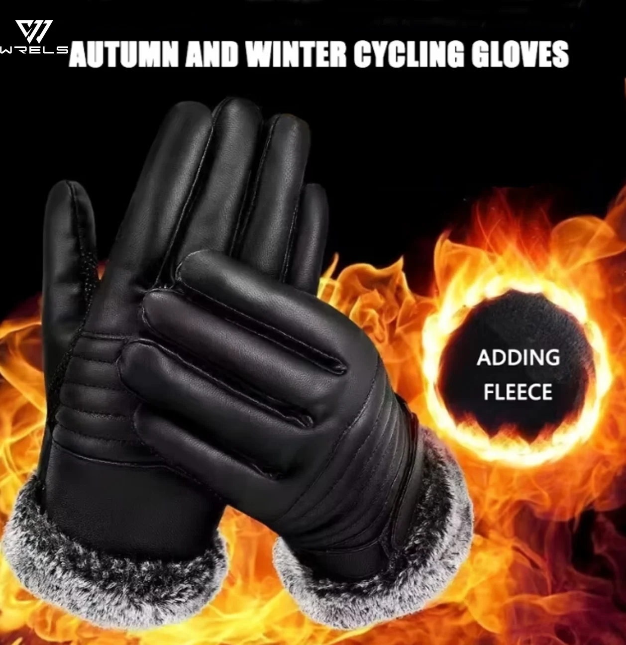 1/2/3Pairs Winter Thickened Gloves Touch Screen Anti Slip Cycling Motorcycle Gloves Cold Protection Windproof Waterproof Gloves