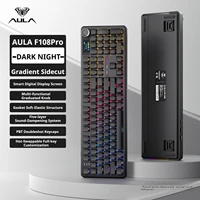 Teclado mecánico AULA F108 PRO, diseño personalizado 100%, retroiluminación RGB, inalámbrico, Bluetooth, interruptor Hifi, teclado para juegos