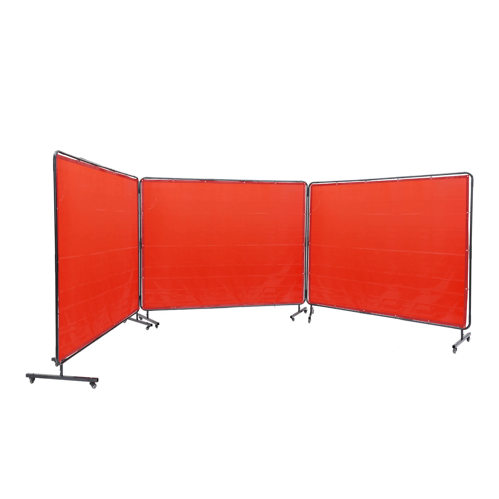 

SucceBuy Welding Screen with Frame Panel Welding Curtain Screens 12 Swivel Wheels 6 Lockable Moveable Professional for Workshop