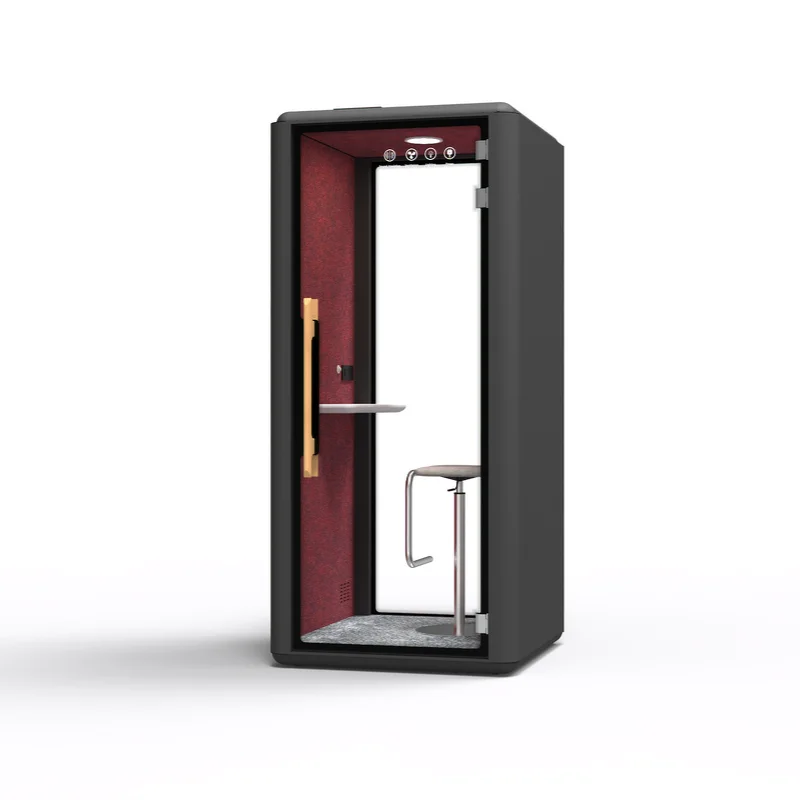 Acoustic Soundproof Booth Built-In Power Supply Customized Appearance High Sound Insulation Private Cabin for Hotel Lobby Rest