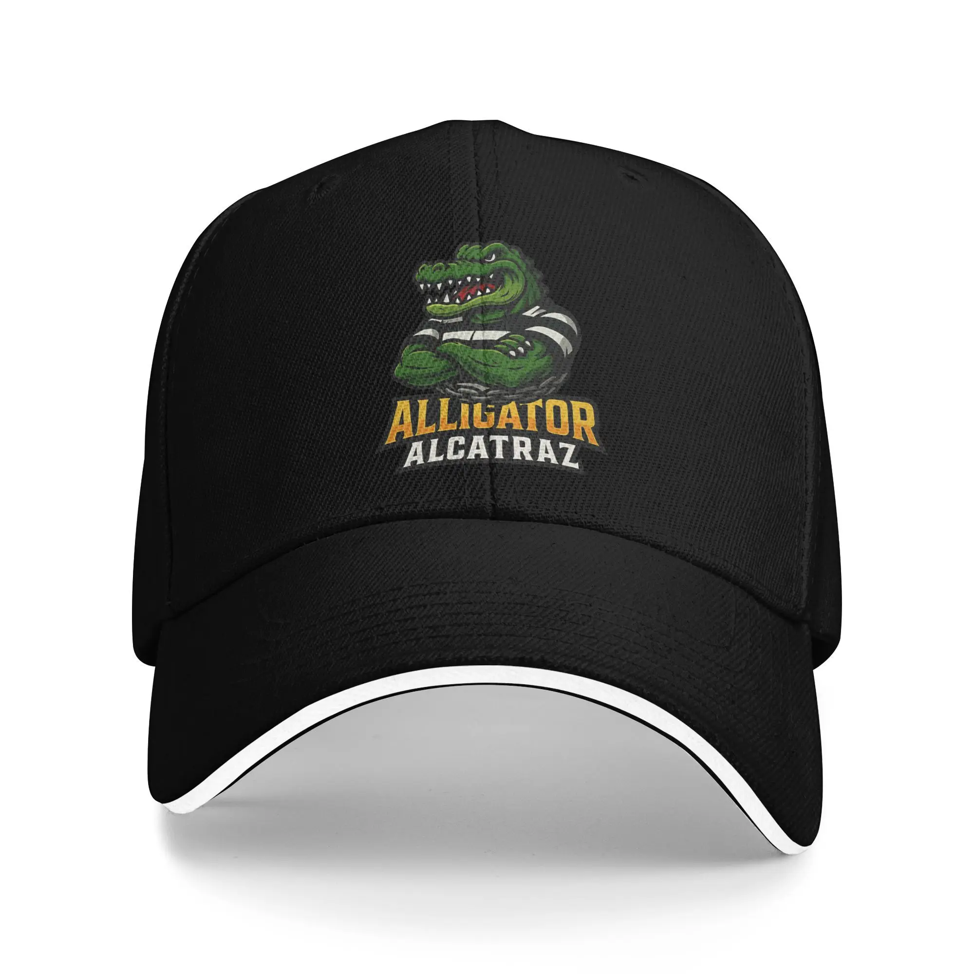 

Бейсболка Alcatraz Sun из кожи аллигатора, летняя бейсболка унисекс для подростков, сделай сам, шляпы в стиле хип-хоп, дышащая модная кепка Snapback для охоты и кемпинга