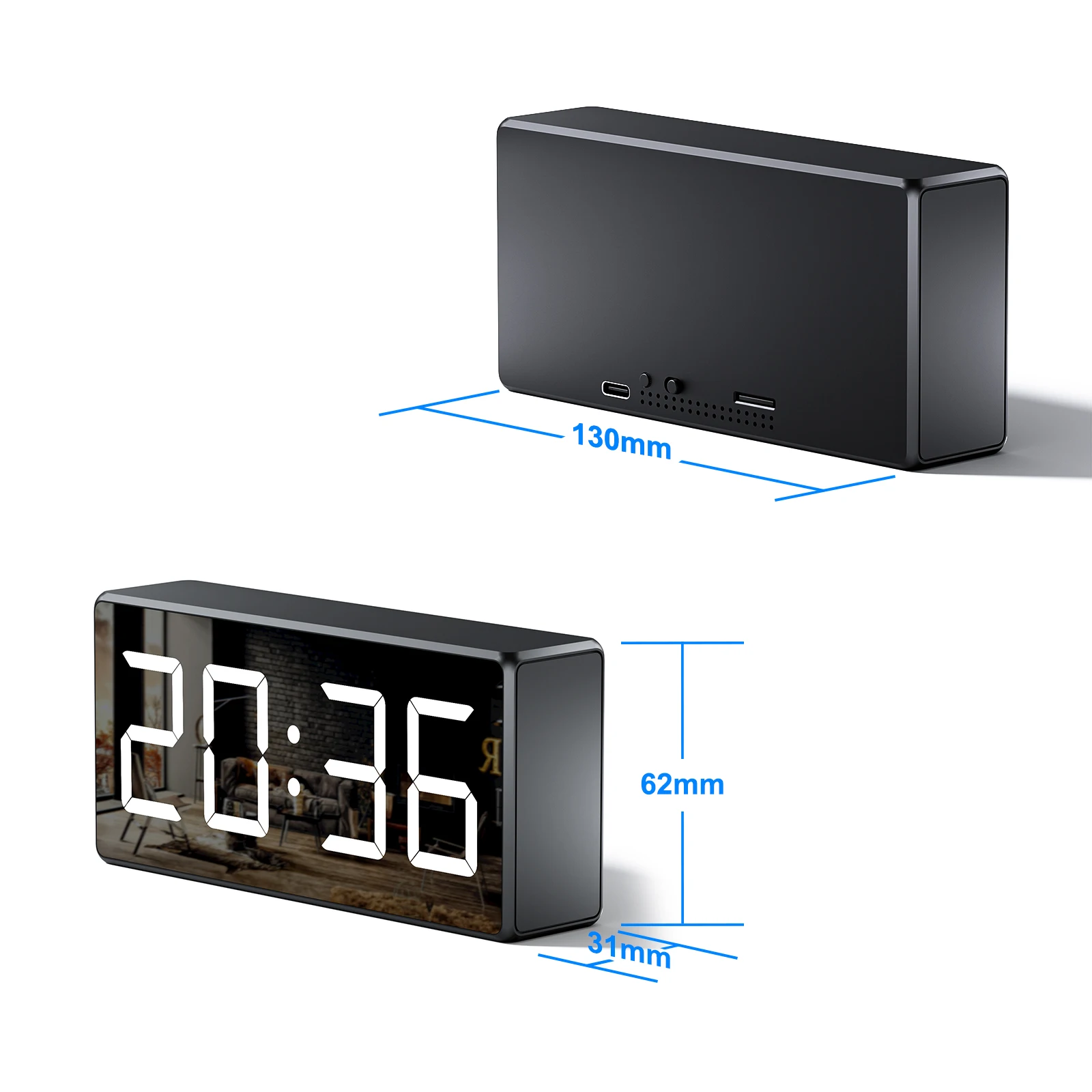 1080P HD WIFI 時計カメラ 166 度カメラマイクロ 監視カメラ 1080P HD WIFI 時計カメラ 166 度カメラマイクロ CamIR ナイトビュー