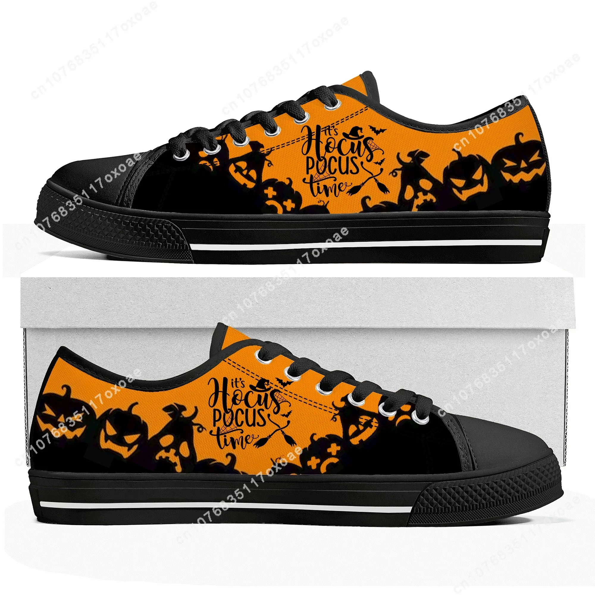 Halloween Low Top Sneakers Mens Womens High Quality Hocus Pocus Sanderson Sisters Canvas Sneaker Shoes Custom Shoe