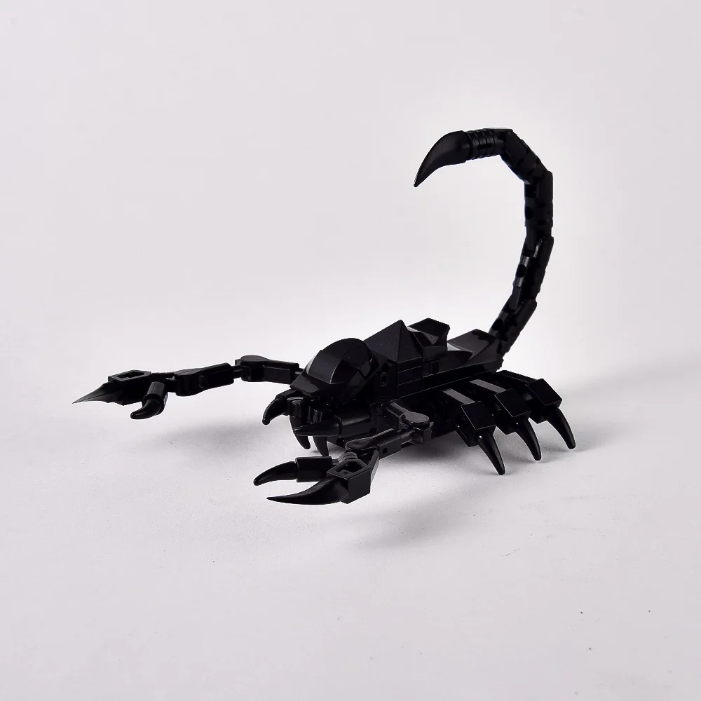 Moc Desert Black Scorpion Building Blocks Reptile Model Educational Assembly Toys Small Particles Children Bricks Toys