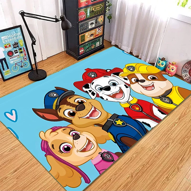 PAW Patrol Rectangle Carpets Cartoon Anime Figures Chase Printed Home Room Decoration Anti Slip Mats Ornaments Rugs Accessories