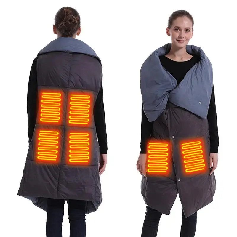 

Multifunctional heating blanket USB Heating Vest Outdoor thermal insulation Electric shawl Winter Camping Work Warm Jacket