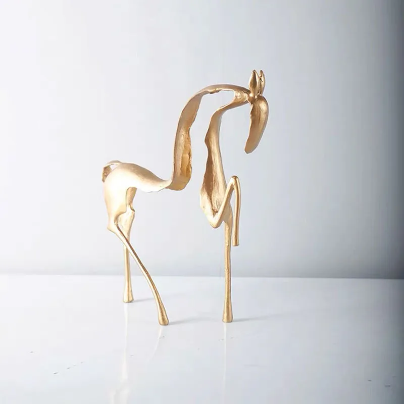 xx-Modern Aluminum Fortune Horse Sculpture Ornaments Crafts Home Livingroom Statue Accessories Study Office Figurines Decoration