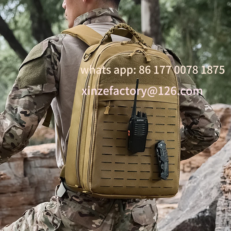 Customizable Men's Tactical Hiking Backpack Molle Climbing Rucksack Outdoor Trekking Camping Cycling Bag Equipment Storage