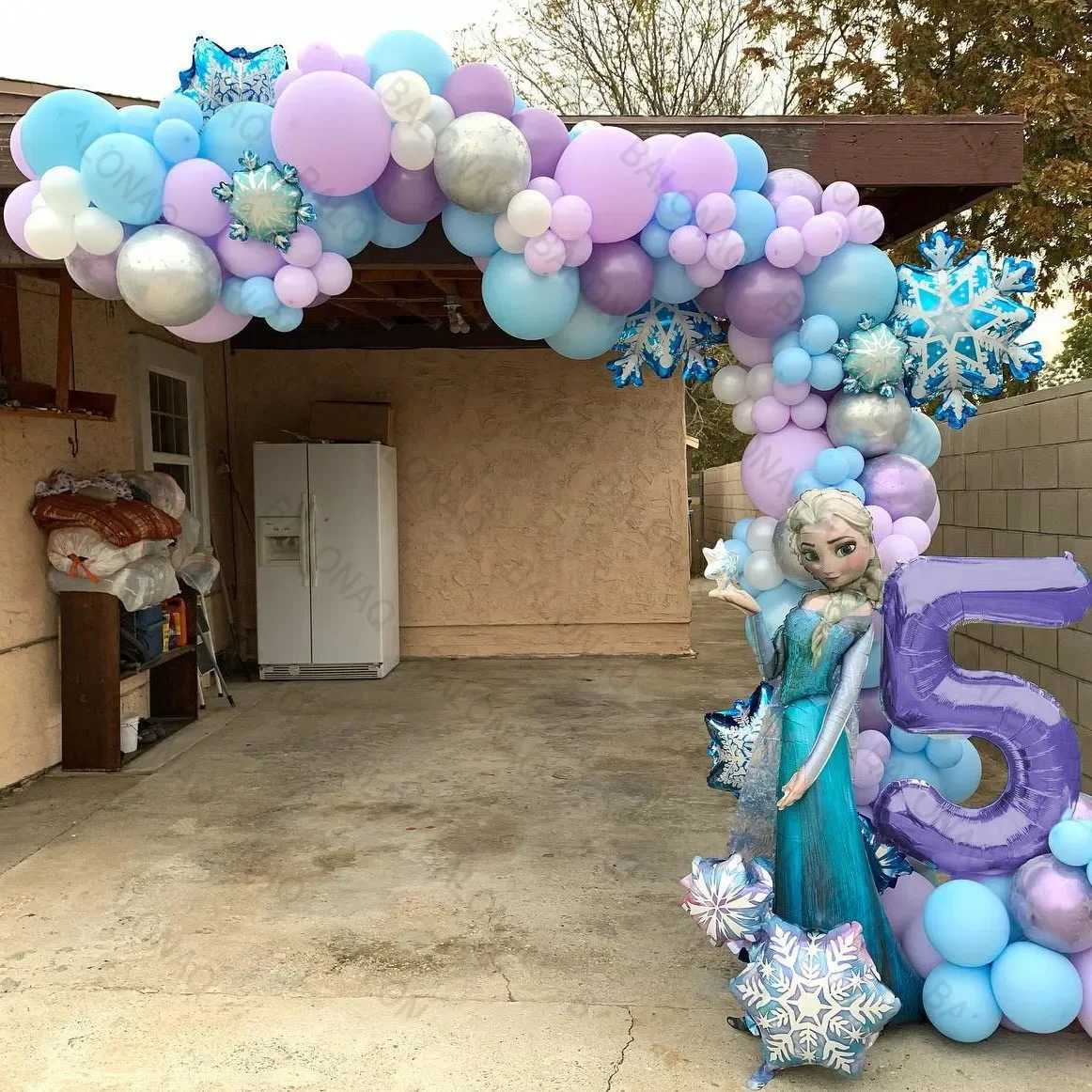 91pcs/set Disney Frozen Theme Elsa Anna Princess Balloon Garland Arch Kit Snowflake Ballon Birthday Baby Shower Decoration