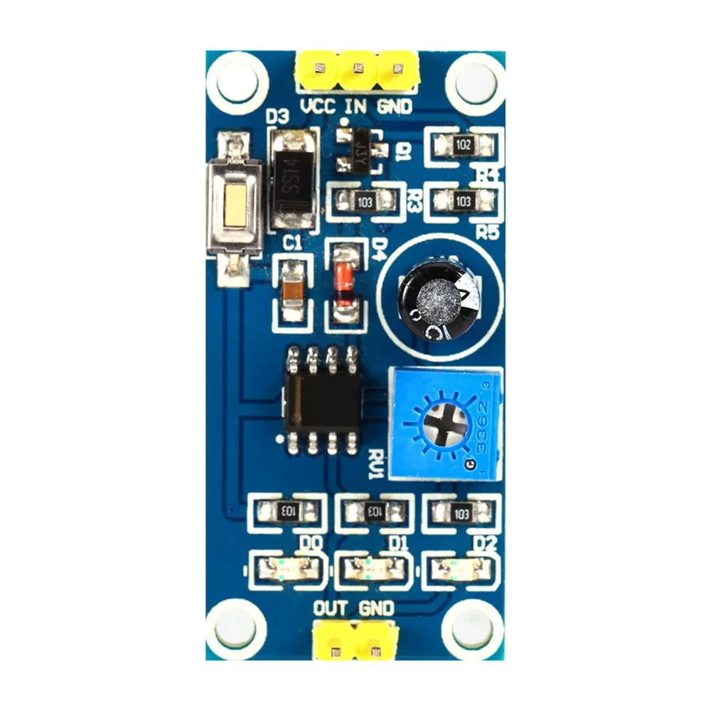 

NE555 Chip Adjustable NE555 Module 5-12V External Trigger Signal Generator Module 0-120s Delay External Trigger Delay Module
