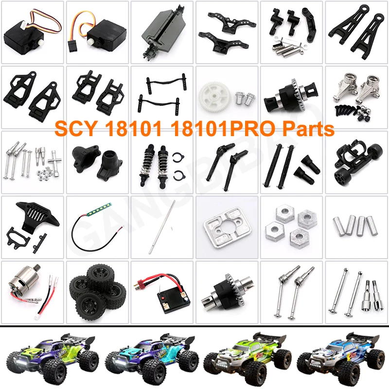 SCY 18101PRO 18101 1/18 SG118MAX SG118PRO Vollmaßstab 4WD Big Foot RC Auto Ersatzteile Antriebswelle Motorgetriebe ESC Lenkung Schwingarm