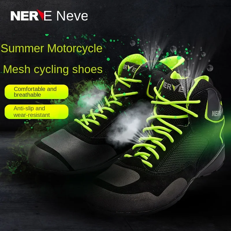 NERVE Motorcycle Riding Shoes Men's and Women's Four-season Locomotive Shoes Racing Boots Knight Gear Summer NV008 Moto Boots