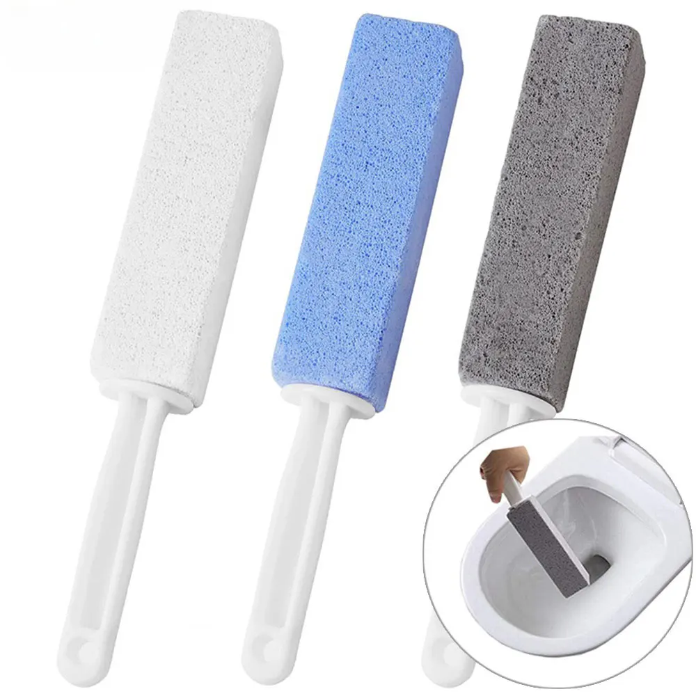 JJYY Pumice Stone Toilet Seat with Handle Hard Water Seat Cleaner Rust Removal Grille Cleaning Brush