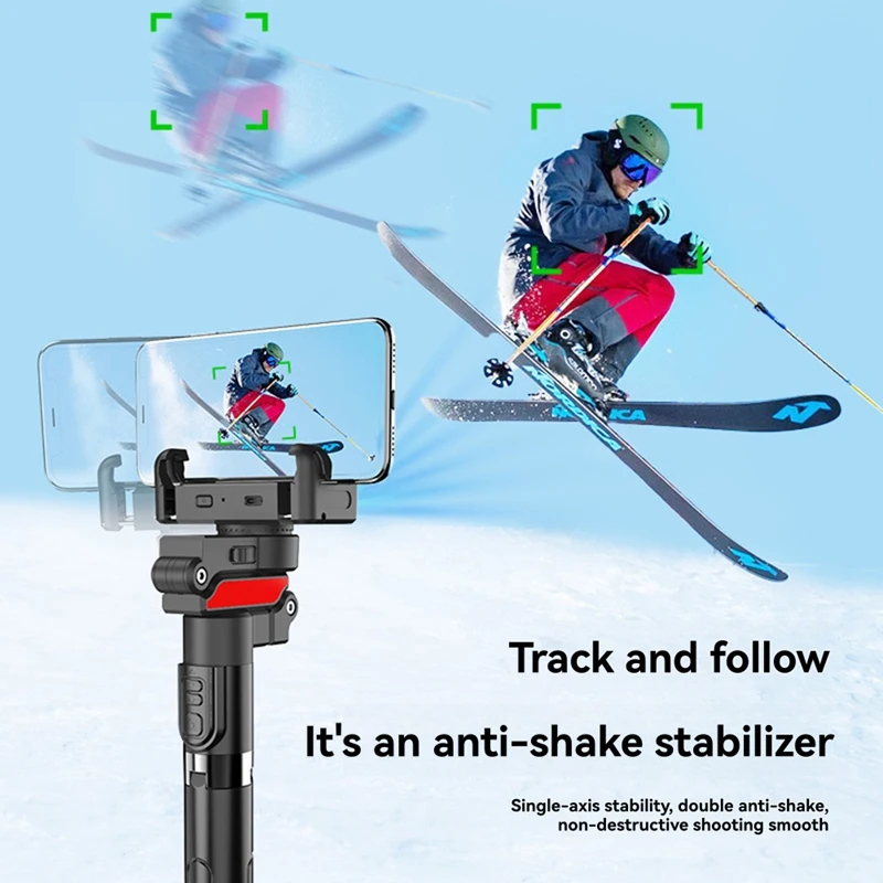 Auto Ai Face Tracking Selfie Stick Tripod 360 Auto Rotation Follow Gimbal Stabilizer Selfie Stick Phone Stand