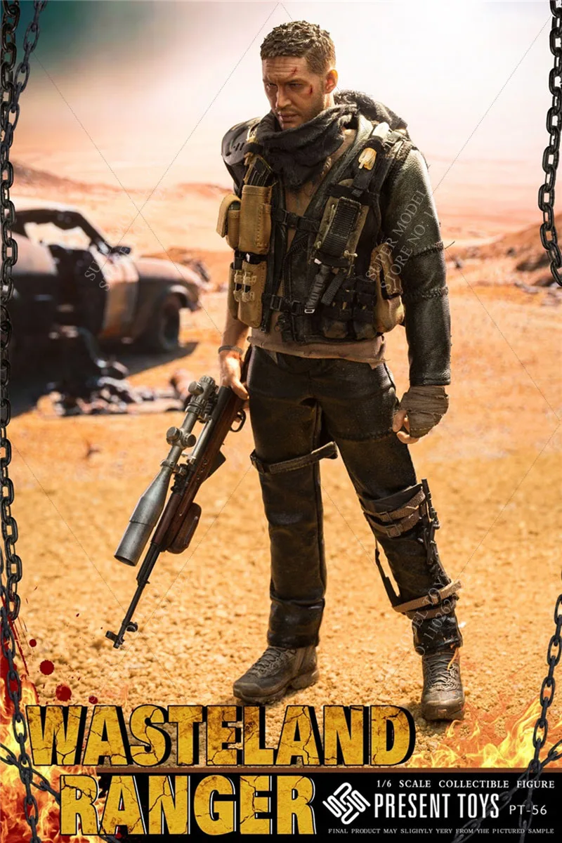 Wastland Game Mad Max Action Figure, Soldado Masculino, Tom Hardy, Conjunto completo, 12 "Action Figure Model, Presentes para Fãs, PT-sp56, Escala 1:6