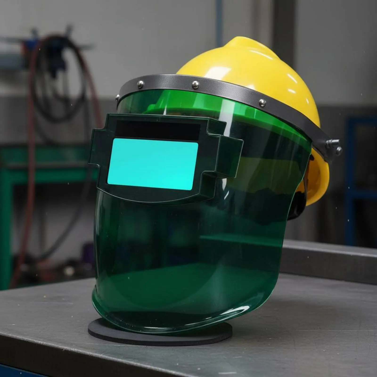 

Автоматически затемняющийся сварочный шлем с большим полем обзора, защитный головной убор для сварки металла, защита от брызг