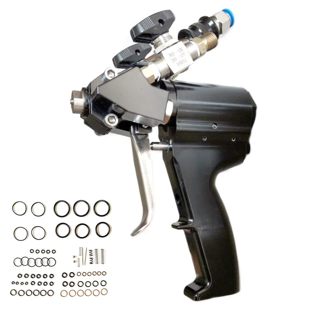 PU Foam Spray Gun Polyurethane Foam Spray Gun Air Purge Cast Aluminum Handle with Accessories for  Spray Machine