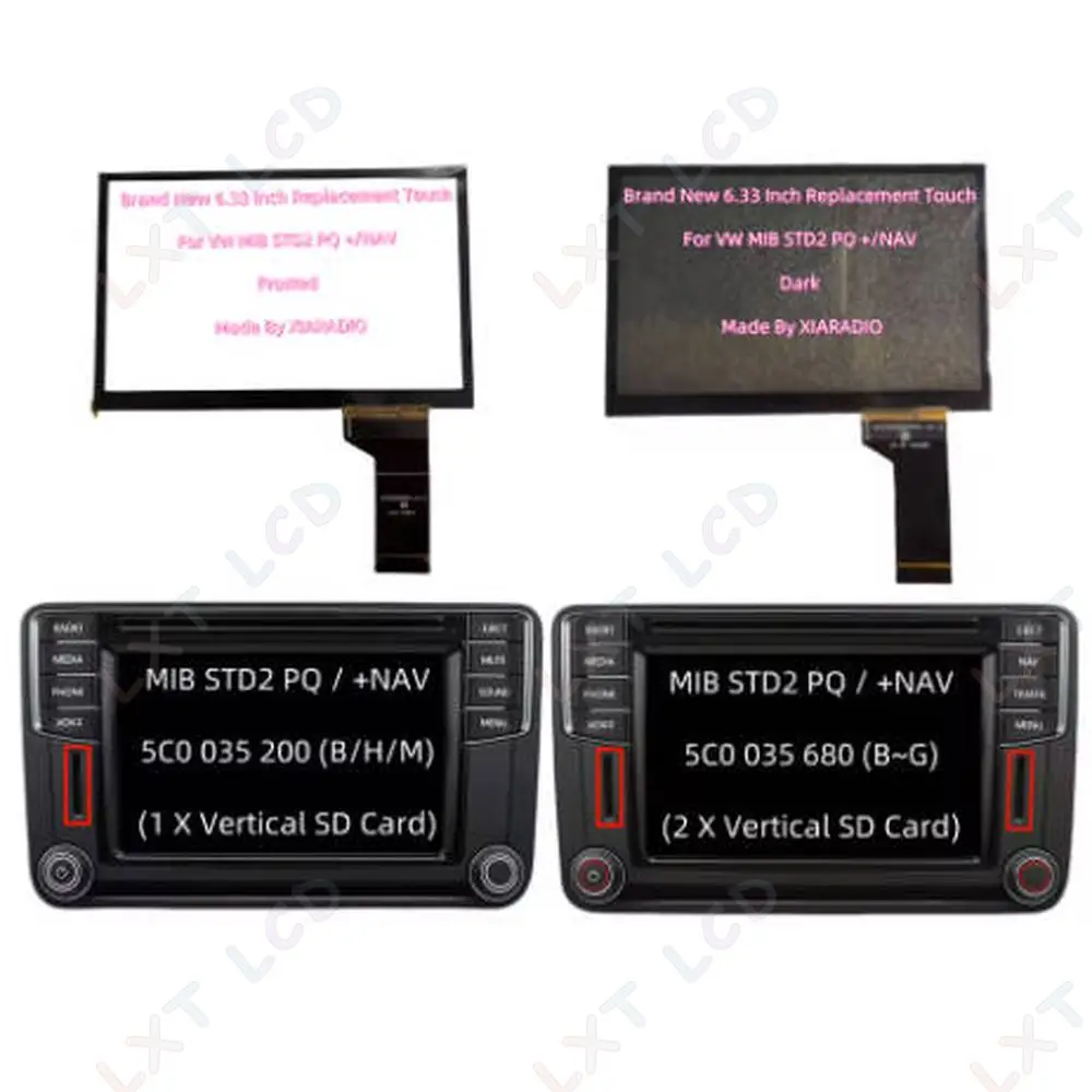 ORiginal 6.33 Inch Touch Screen TDO-WVGA0633F00039 WVGA0633F00045 For MIB STD2 PQ Car Multimedia Navigation Radio