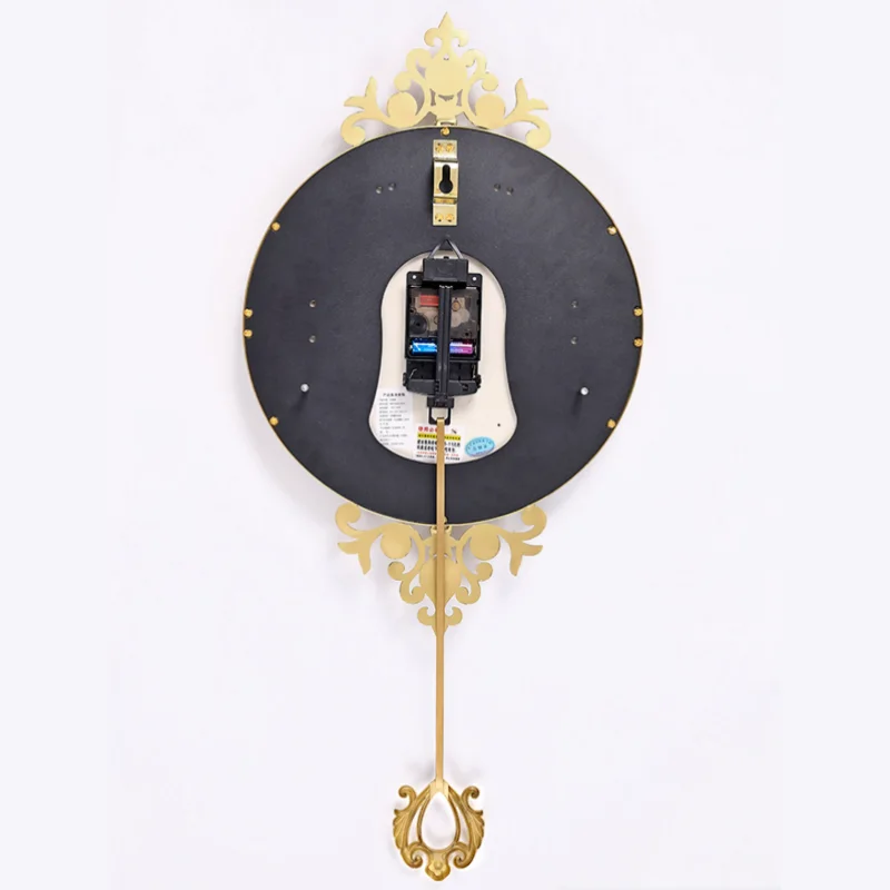 European shell wall clock loudspeaker mute needle display quartz clock luxury high-end décoration maison luxe decoration home