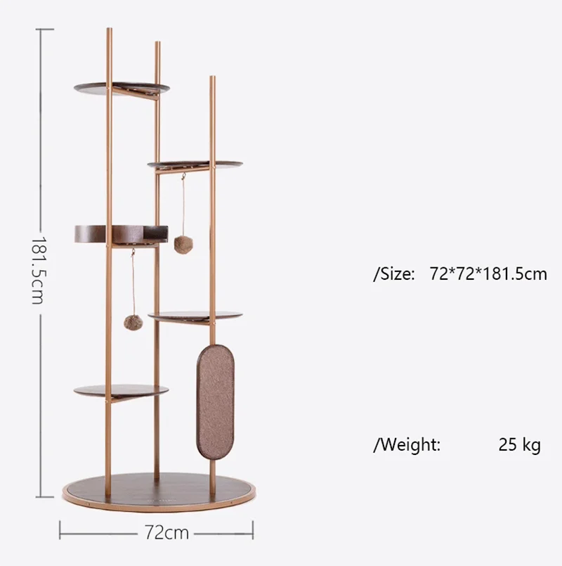 Minimalist design cat tower large solid wood luxury cat climbing frame