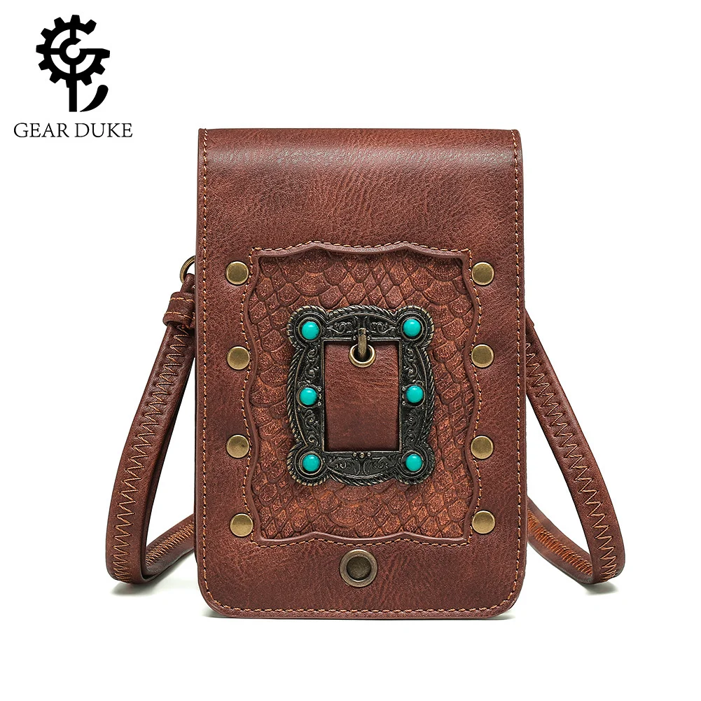 

Punk women's one shoulder diagonal cross bag, mini small square bag, outdoor travel