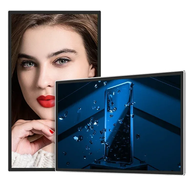 LCD Digital Signage Display Shopping Malls Device Full Screen Display Wall Mount Advertising Display