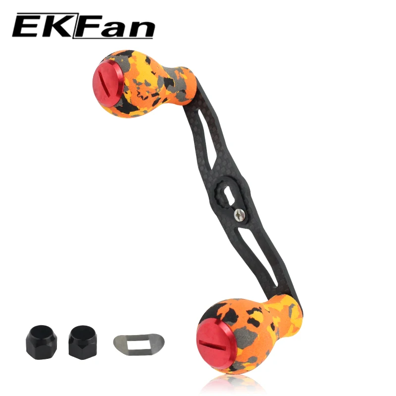 

EKfan Camouflage Series 115MM Fishing Carbon Handle With EVA Knob 8*5 Hole Size For Daiwa Bast casting reel Tackle Accessory