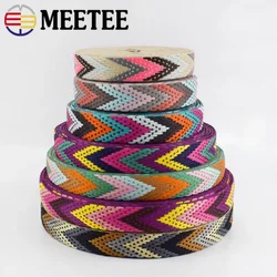 2/4/8M Polyester Jacquard Webbings Tape 22mm Backpack Pet Strap Webbing Label Ribbon Sewing Bias Binding Accessories