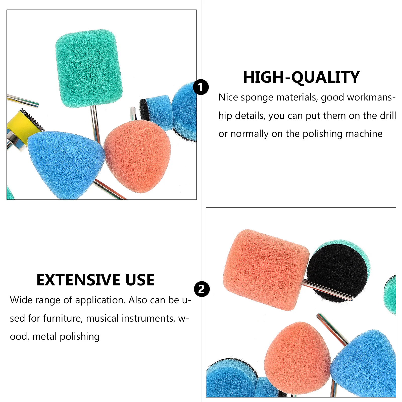 16 قطعة منصات تلميع السيارات الإسفنج عجلة عدة خفيفة الوزن السيارات التلميع الملمع المعدات لإزالة الصفر العلوي مقبض الباب #4