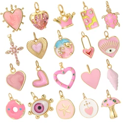 Cute Love Hearts Starfish Charms Gold Color Animals Turtle Flower Jewelry Dijes Diy Earring Necklace Bracelet Keychain Sea Charm