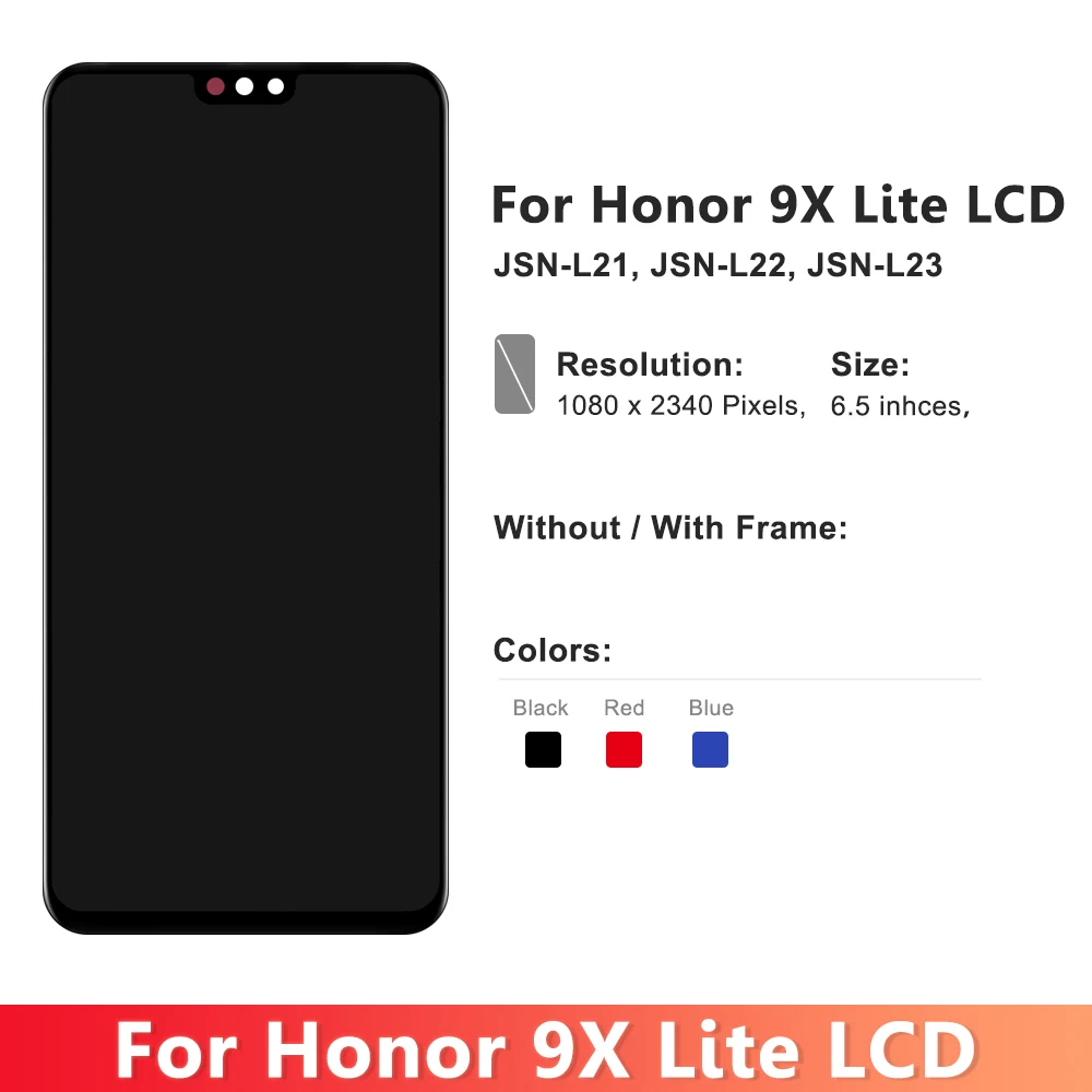 For Honor 9X Lite JSN-L21 JSN-L22 JSN-L23 Honor 8X LCD Display Touch Screen Digitizer Assembly For honor9X Screen Replacement