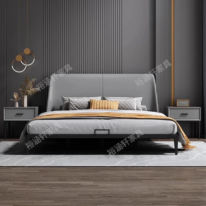 

Queen Upholstered Bed Frames Minimalist Headboard Modern Bed Luxury Sleeping Bedroom Muebles Para El Hogar Home Decoration