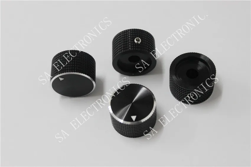 [BELLA]All aluminum black  potentiometer knob cap diameter holes were 6MM 6.4MM 25MMX15MM--50PCS/LOT