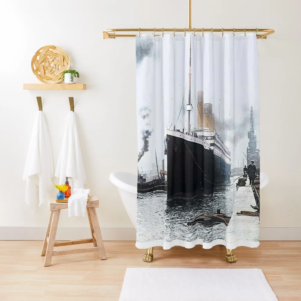 Titanic prepares to leave port, 1912Shower Curtain Curtains For Bathrooms With Beautiful Designs Bathroom Curtains