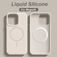 Official Liquid Silicone For Magsafe Magnetic Case For iPhone 16 15 14 13 12 16 Pro Max Skin-friendly Candy Soft Wireless Cover