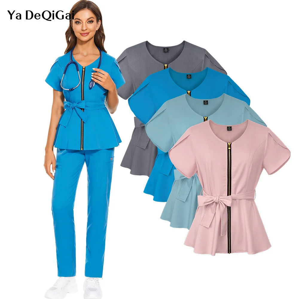 Clinical Uniform Scrub Uniform Nurse Accessories Women Medical Uniform Clinic Workwear Operating Room Work Uniform Pharmacy Suit