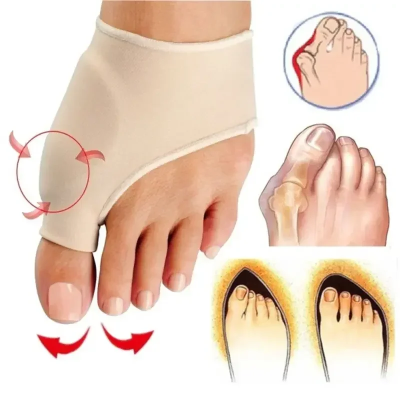 1 Pair Foot Orthotics Toe Separator Socks, Hallux Valgus Bunion Corrector, Big Toe Adjuster & Straightener