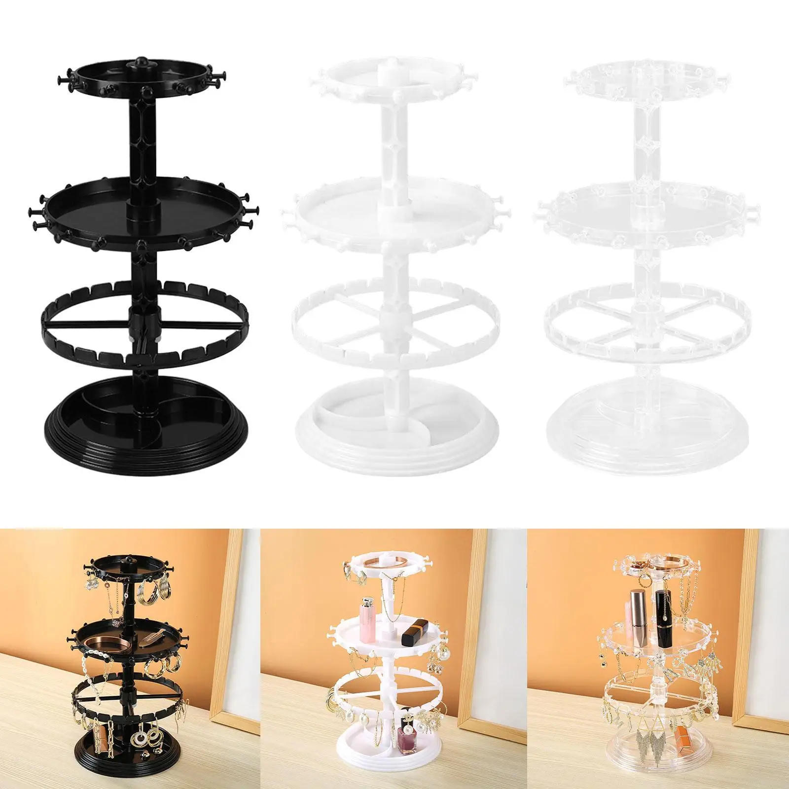 

Вращающийся держатель для сережек, креативное украшение, подставка для рукоделия, стойка для ювелирных изделий, башня для стойки, витрина для сережек, настольный брелок