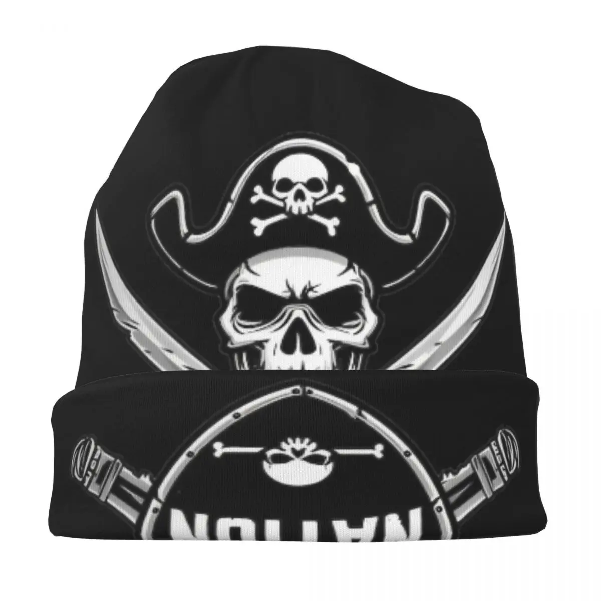 Raider Nation Skull Shield Bonnet Hats Fashion Outdoor Skullies Beanies Hats Unisex Warm Dual-use Cap