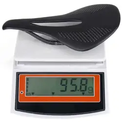 Carbon Saddle MTB/Road Bike Super Light 96g Leather Carbon Cushions 7x9mm Bicycle Saddle  240*143 mm