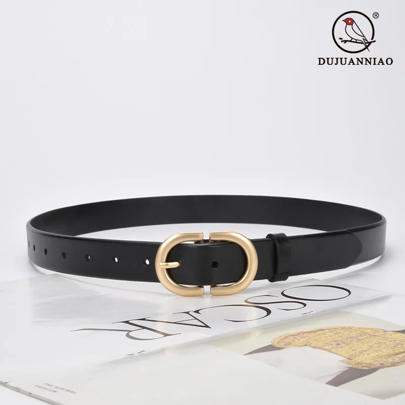 حزام جلد عتيق للنساء - حزام من جلد البقر الأصلي مع إبزيم، حزام جينز على الطراز القديم، إكسسوار أزياء كلاسيكي