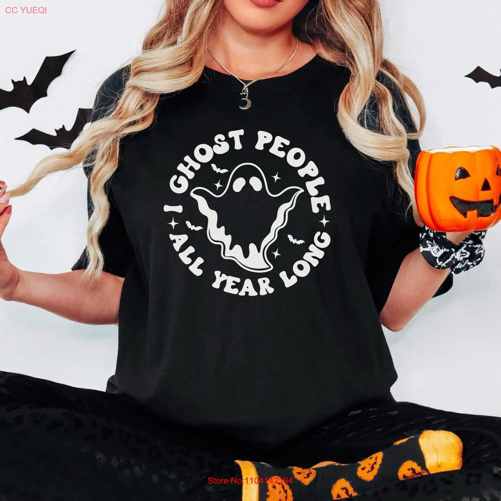 Забавная футболка на Хэллоуин «Я призрачные люди», круглый год, удобные цвета, милый жуткий сезон, с длинными или короткими рукавами