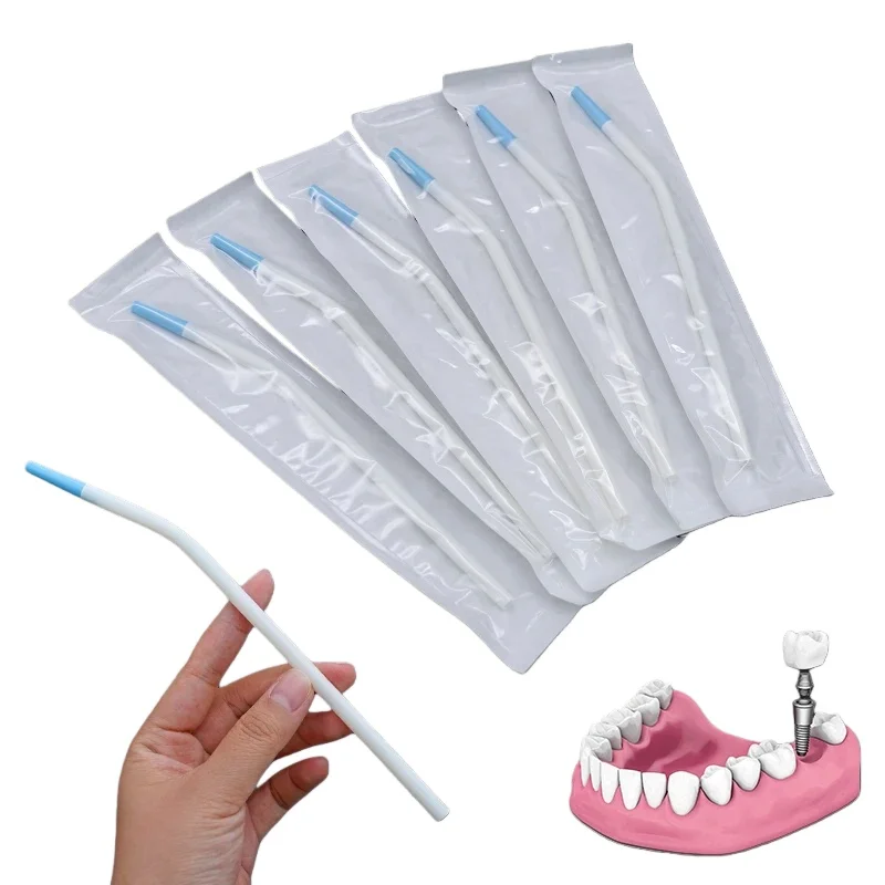 

50/100pcs Dental Surgical Suction Tube Oral Dentist Clinic Disposable Surgical Suction Tips Clinic Saliva Suction Dental Tool