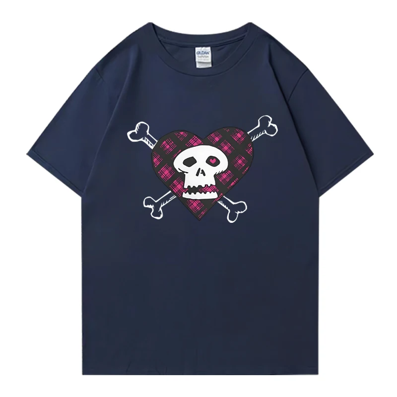 أفريل لافين شعار الشرير الصخرة 2000 تي شيرت الرجال النساء خمر الهيب هوب الشارع الشهير للجنسين الأسود المتضخم 100% الملابس القطنية